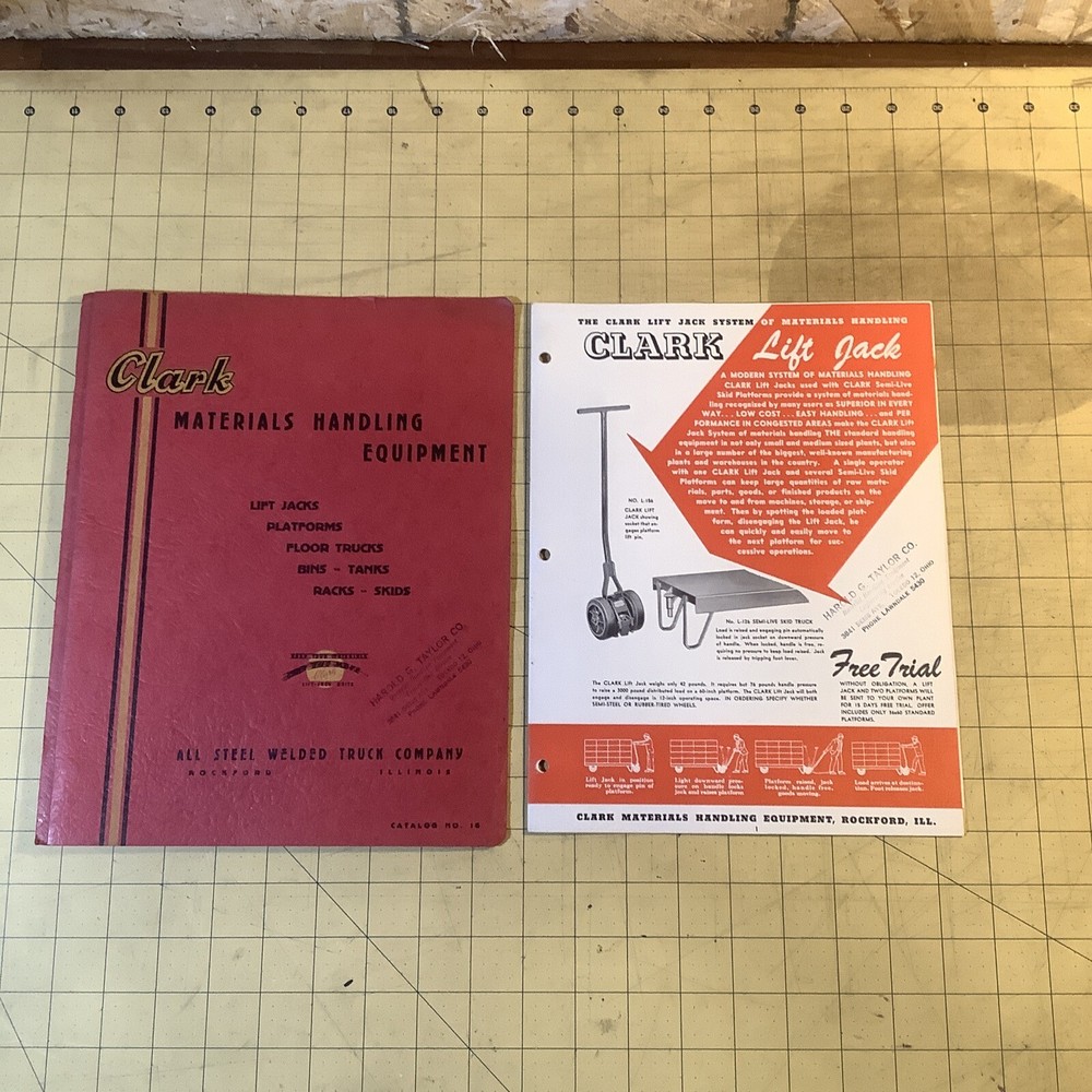 Vintage Clark Metal Working Equipment Tool Catalog  1940s INV-AA10