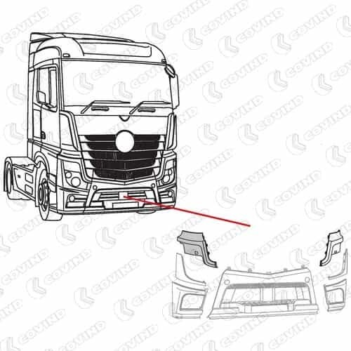 Mercedes-Benz / ACTROS 4 STREAM SPACE / UPPER EXTENSION RH