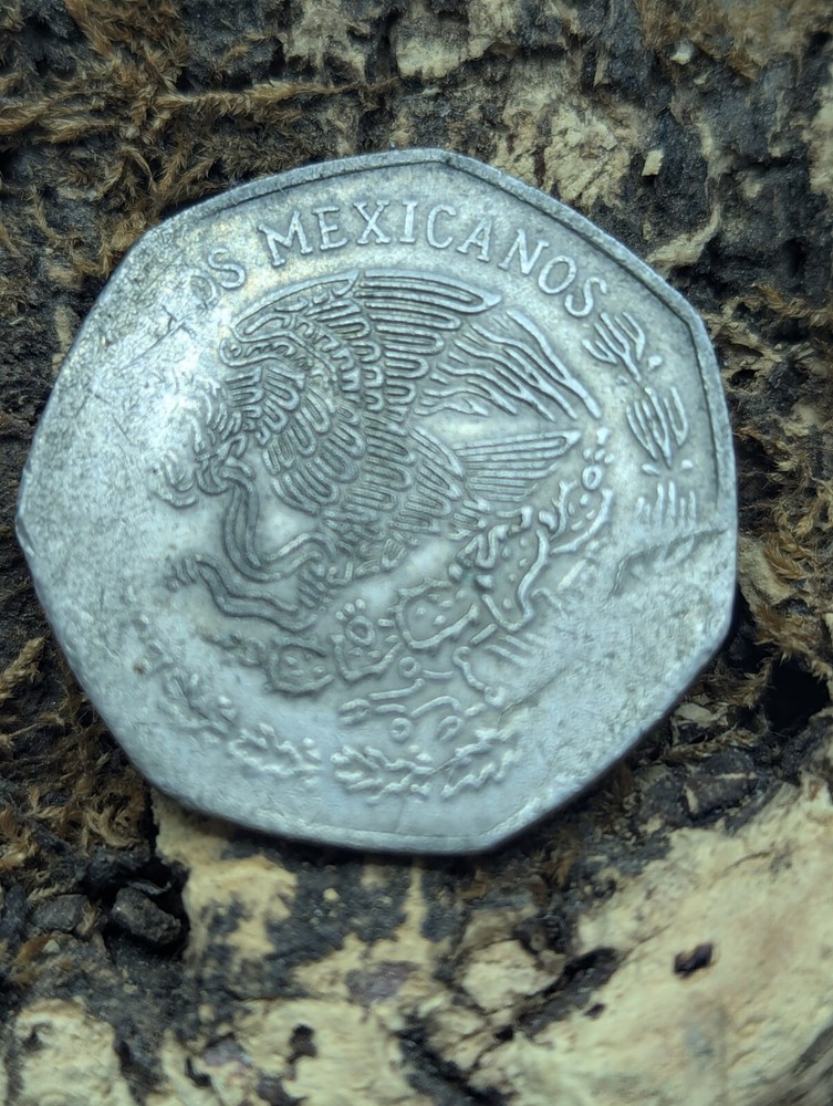 MEXICO 10 PESOS 1970s COPPER-NICKEL MASSIVE CUD ERROR!!! PARTIAL DATE