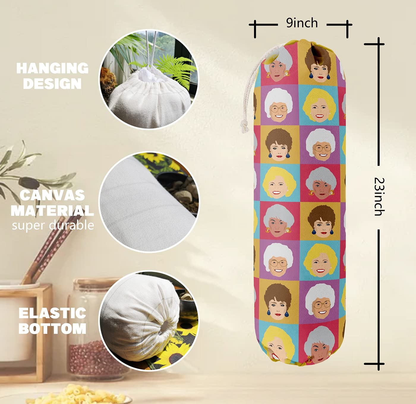 Golden Girls, 23 inches (L) x 9 (W) x 23 (H), The Bag Bag08