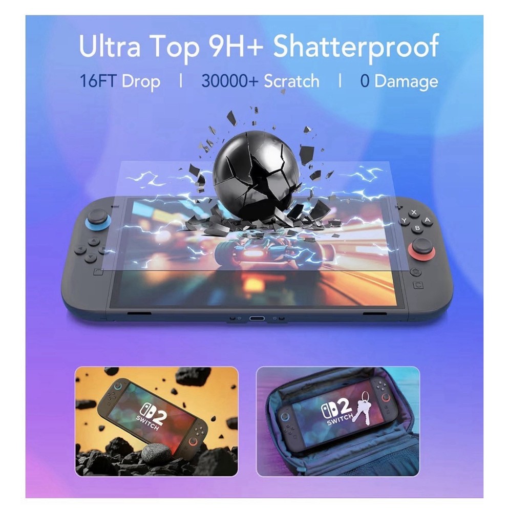 Nintendo Switch 2 Tempered Glass Sreen Protector 4 Pack