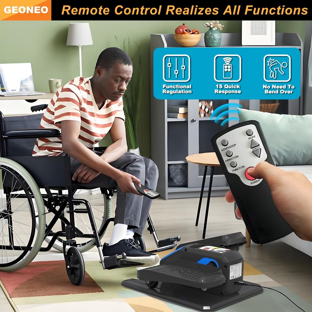 Under Desk Elliptical Machine, Electric Exerciser for Black