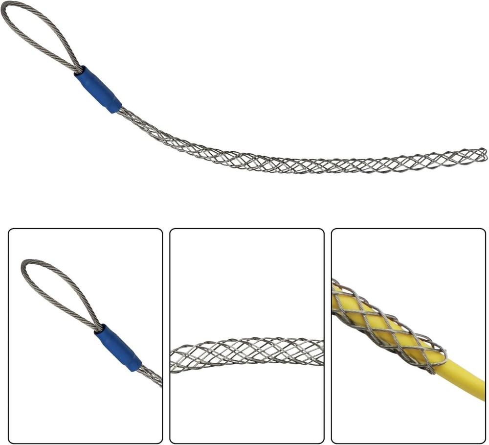 1 Pack Cable Pulling Grip, Electrical Wire Puller Socks, Stainless Steel Mesh Sl