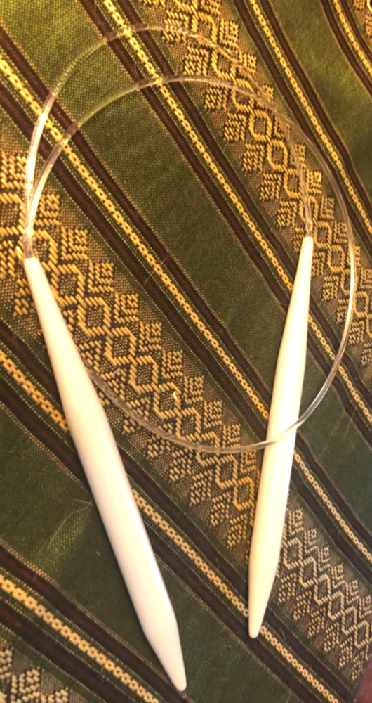 Gray Plastic Knitting Needles- Circular-size 11 - 30" long