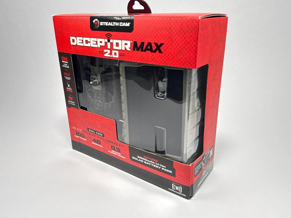 Stealth Cam Deceptor MAX 40MP 1440P Cellular Trail Camera Solar Pack
