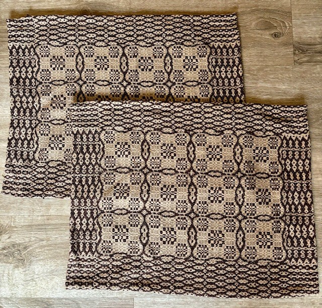 New Primitive SET 2 BROWN COVERLET PLACEMAT Table Candle Mat