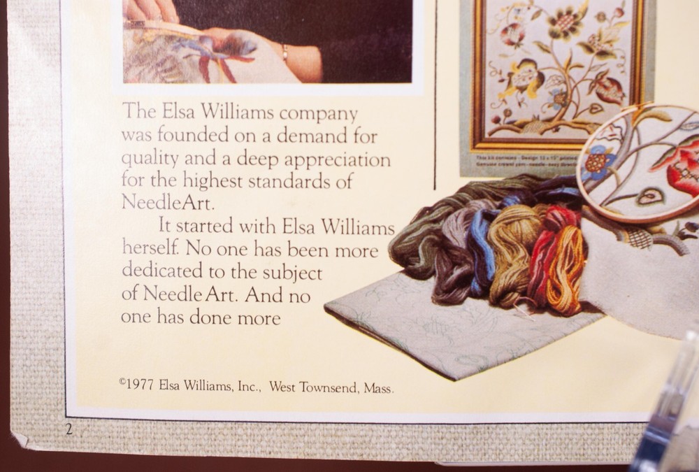 Vtg Elsa Williams Needle Art Collection Catalog 1977