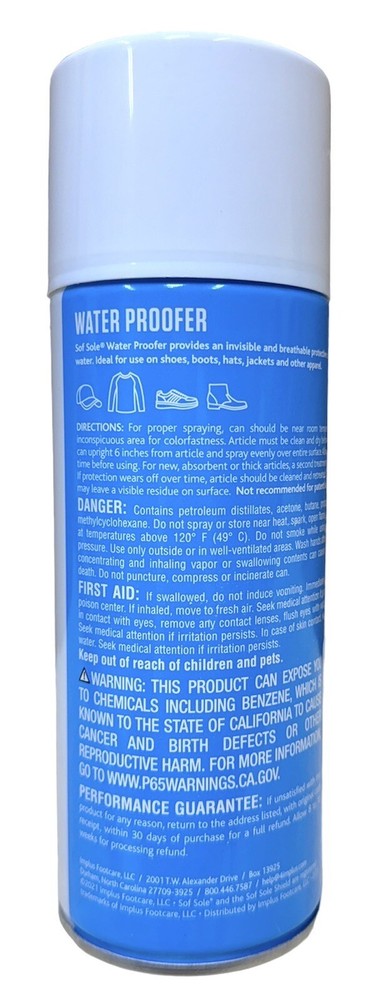 Large Bottle Sof Sole 7.5 oz Water Proofer Repels Moisture