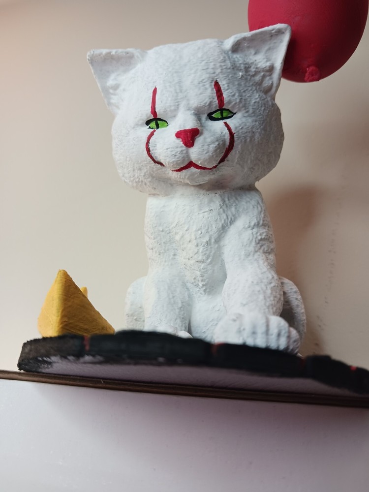 Pennywise Horror Kitty Statue 3D Printed Hand Painted