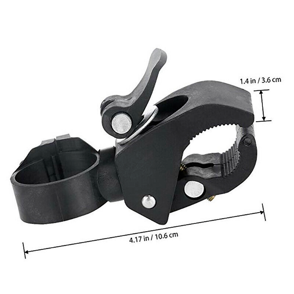 1-Pack 90° Rotation Bicycle Mount Holder Bracket for Flashlight Torch Clip Clamp