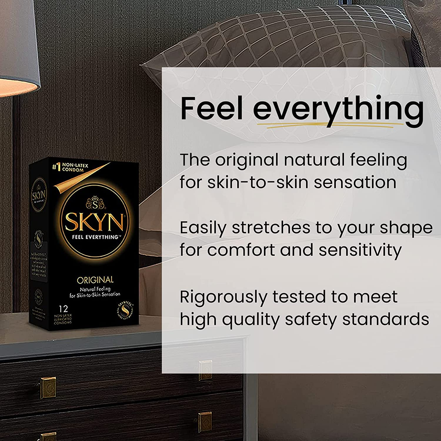 12 Pack Condones Para Hombres Sensacion Natural Maximo Placer Sin Latex