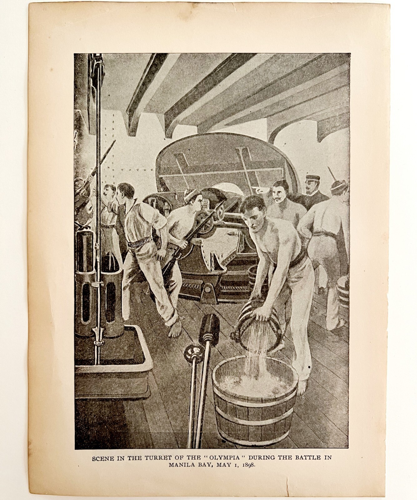 Turret Of Battleship Olympia Manila Bay Spanish War 1899 Victorian Print DWV7C