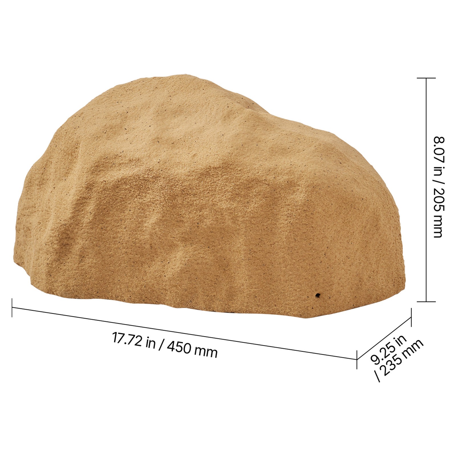 Uimoso Faux Landscape Rock Cover, Realistic Lightweight Sand Yellow S