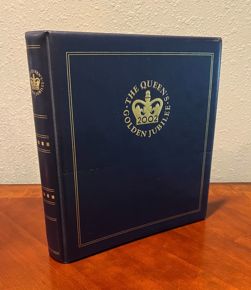 4 Ring Queen's Golden Jubilee 2002 Binder for Stamp Collecting ZAYIX