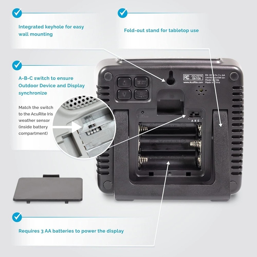 Sleek Iris Weather Station: Real-Time Forecasts & Multi-Feature Wireless Display
