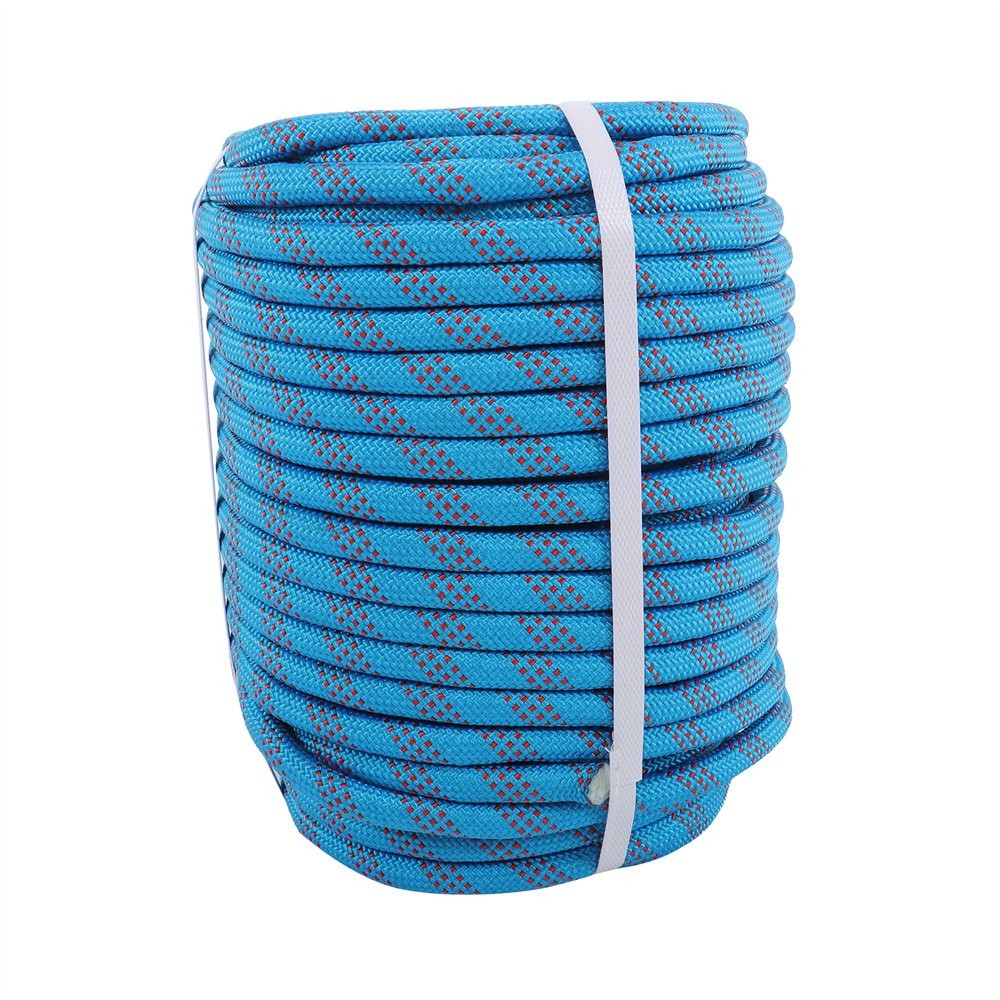 1/2"×150' 48 Strands Polyester Braided Arborist Rope For Tree Work Blue & Red