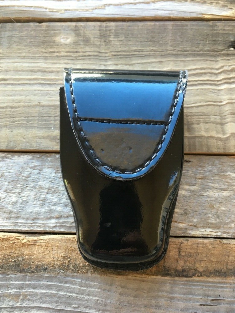 Tex Shoemaker 204A Gloss Clarino Leather Double Cuff Case Double Handcuff Holder
