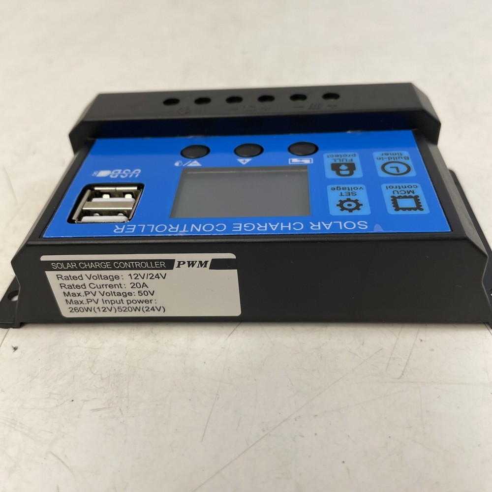 ALLPOWERS 20A Solar Charger Controller Solar Panel Battery Intelligent Regulator