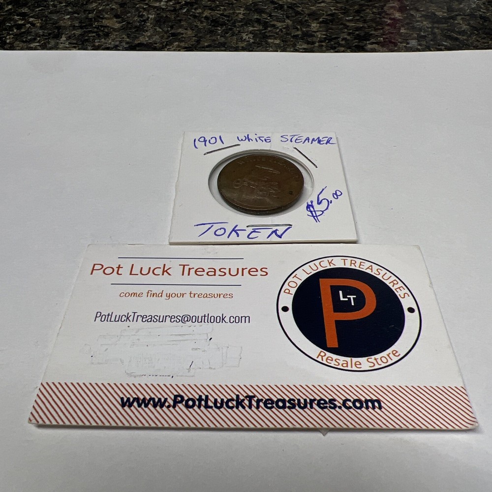 1901 WHITE STEAMER CAR TOKEN!