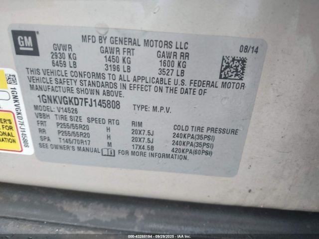 TRAVERSE 2015 Front Window Regulator 4896729