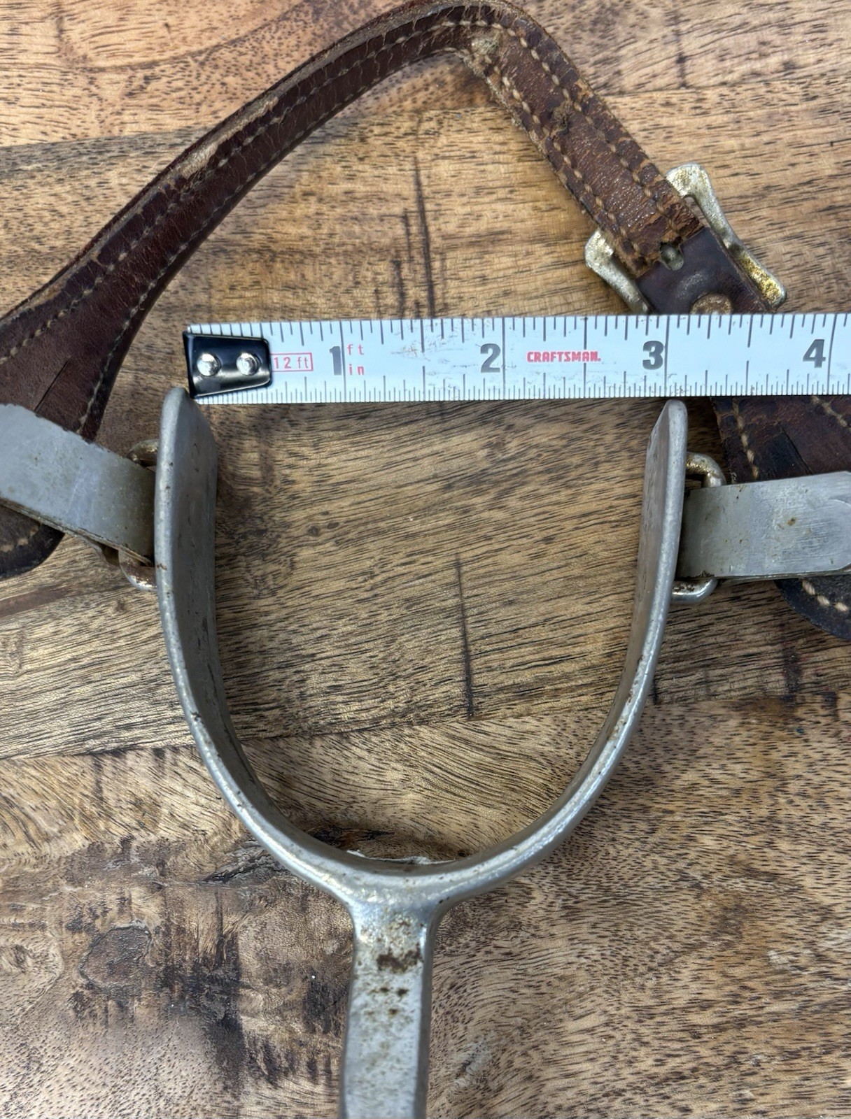 Vintage Western Gooseneck Cowboy Riding Spurs With Leather Straps Unmarked