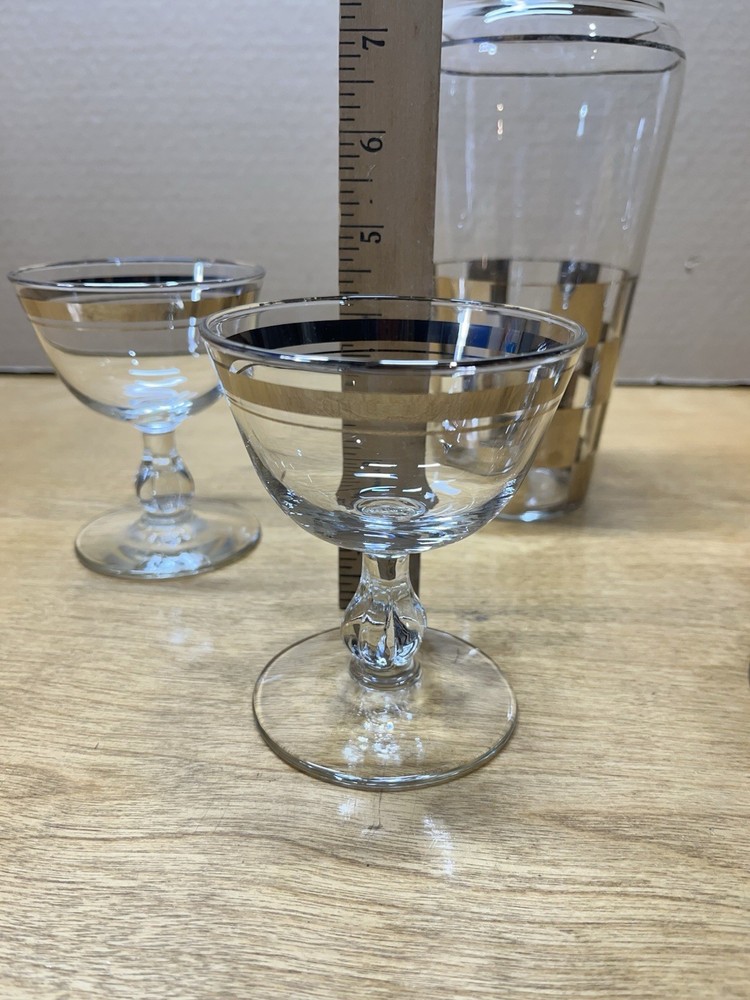 Vintage Mercury Checkerboard Cocktail Shaker Set
