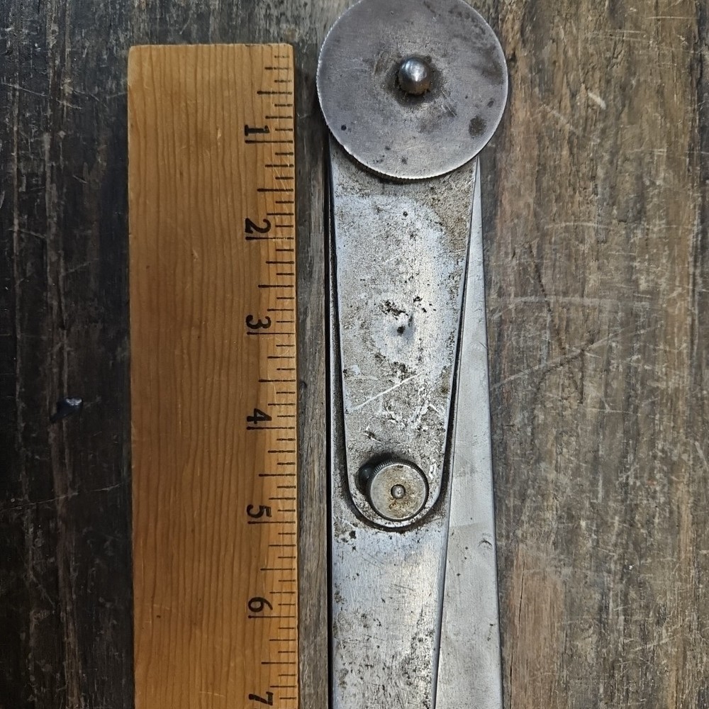 VINTAGE LS STARRETT INSIDE OUTSIDE FLAT LEG LOCK JOINT CALIPERS