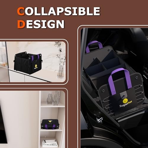 SUV Car Trunk Organizer – Waterproof Foldable – Foldable 84L – Black