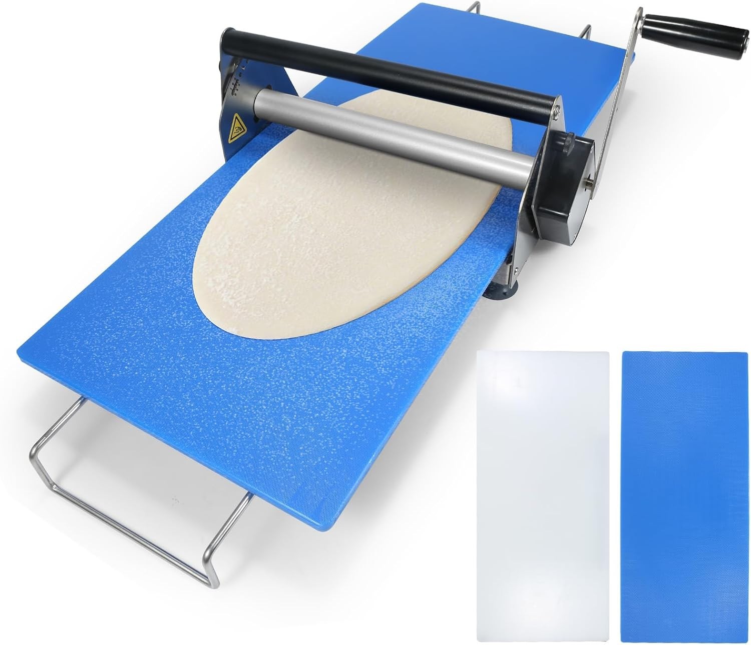 12” Folding Dough Sheeter Machine w/ 2 Rolling Boards Stainless Steel Thickness