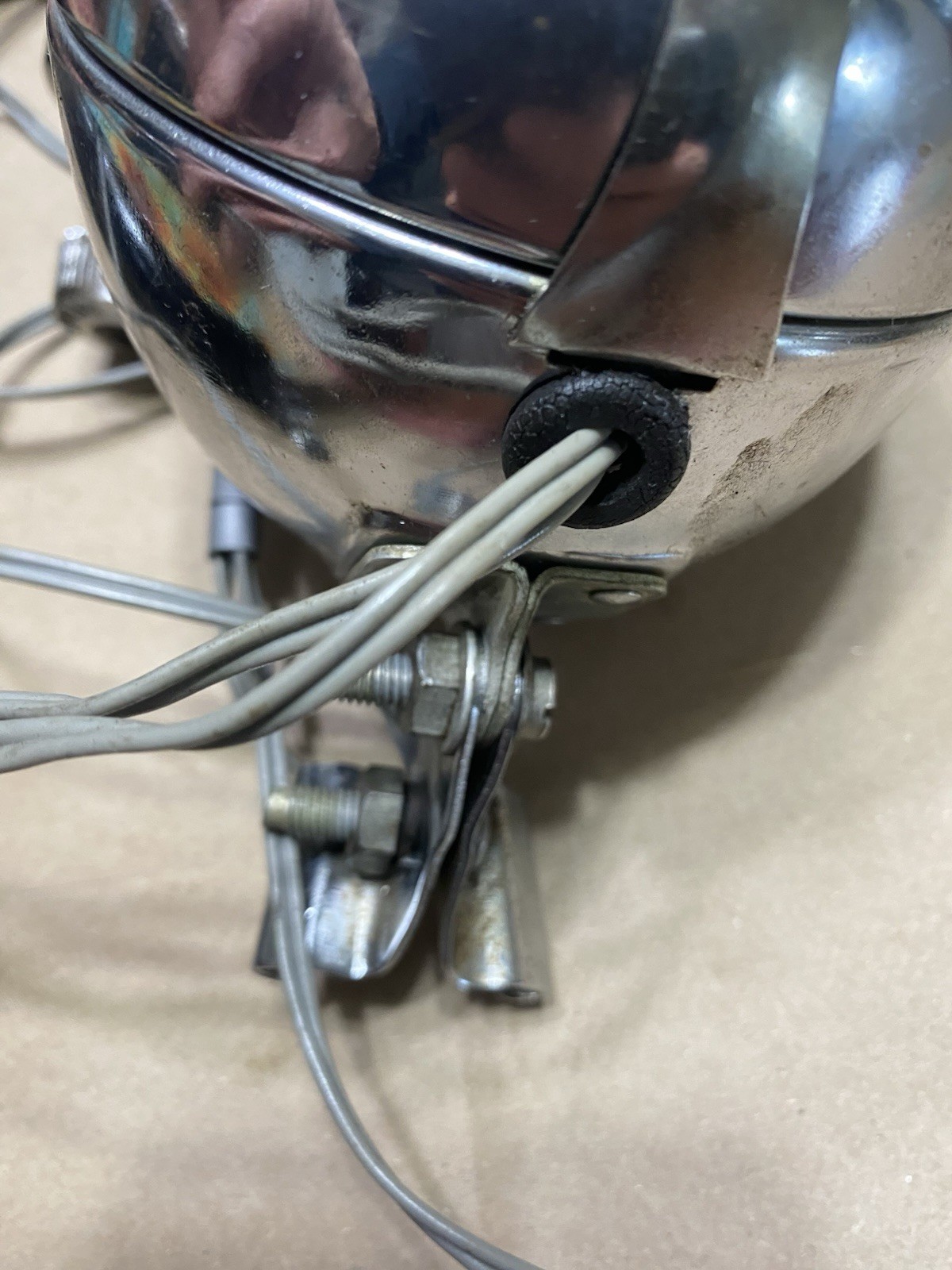 Rare 1940s King Lucas Bicycle Headlight Dynamo / Battery Tube Rear Set England