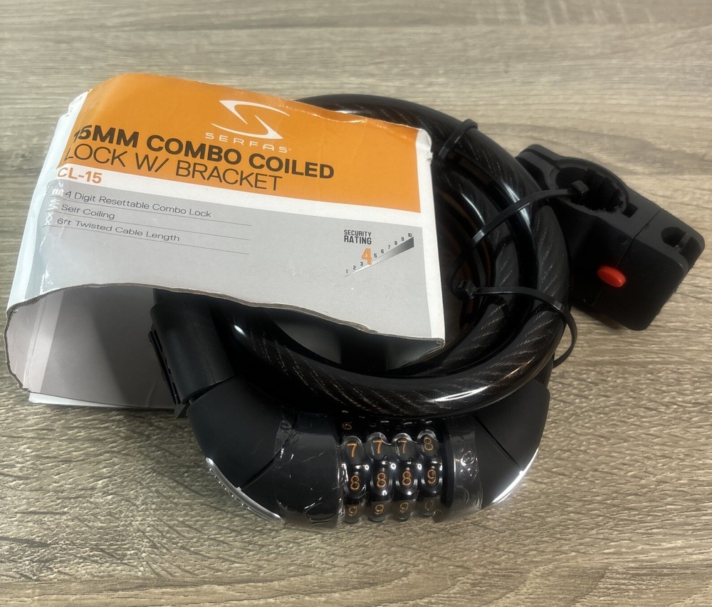 CL-15 Combo Coiled Lock w/ Bracket