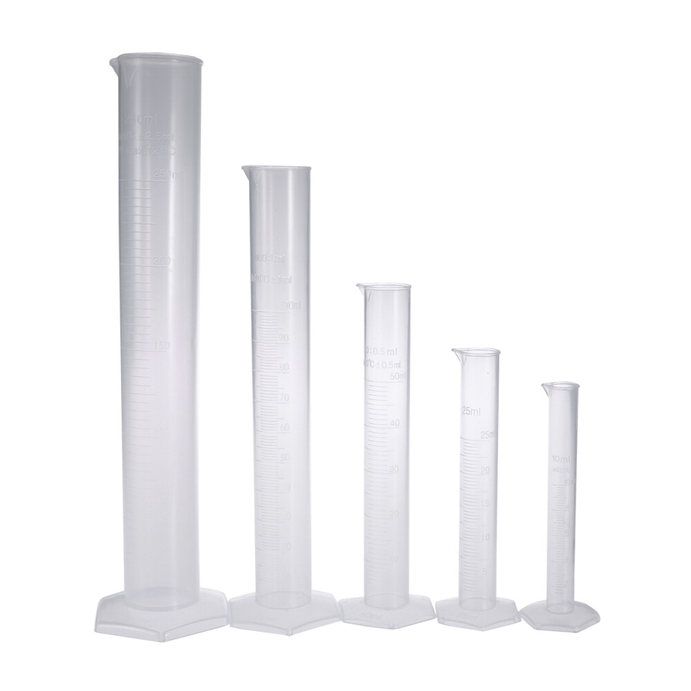 5 Pcs Graduated Cylinder Plastic Tape Measuring 50ml