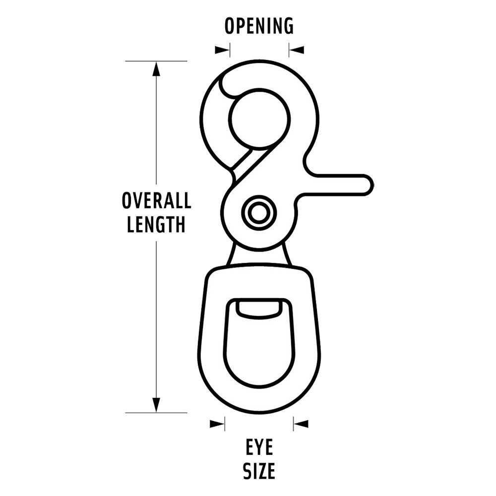 2.52" Round Eye Trigger Scissor Snap