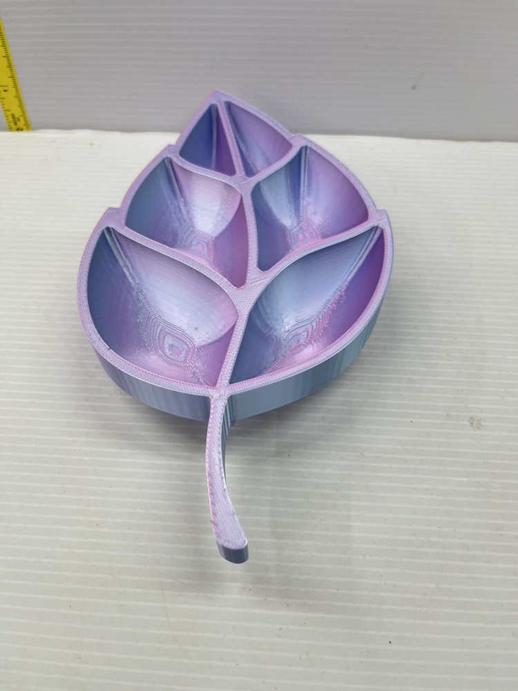 Leaf Shaped Candy/Trinket Dish 8.5”s Twilight Purple