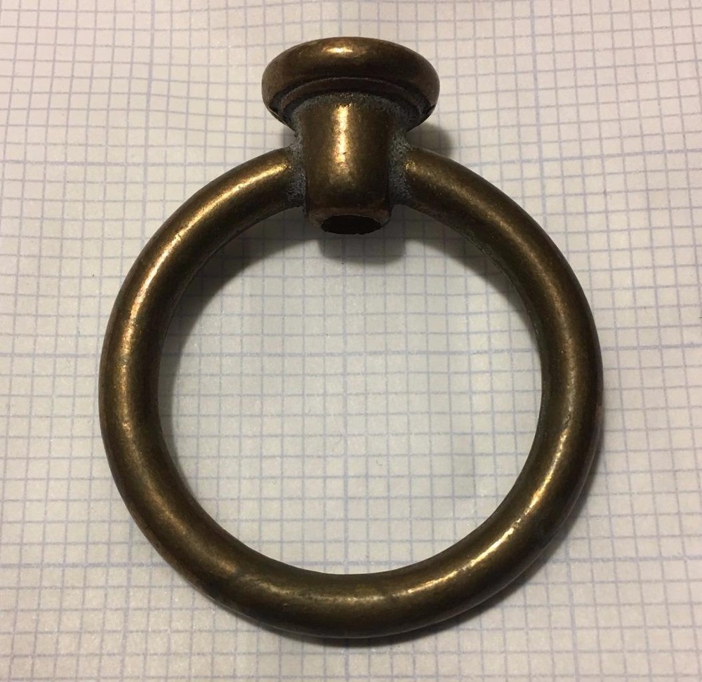 Solid Brass Loop Hook Circle Lamp Finial 2-9/16" H with Wire Way  have others