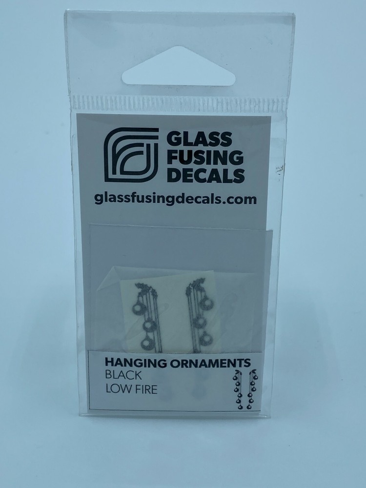 Hanging Ornaments Black Low Fire Glass Fusing Decals