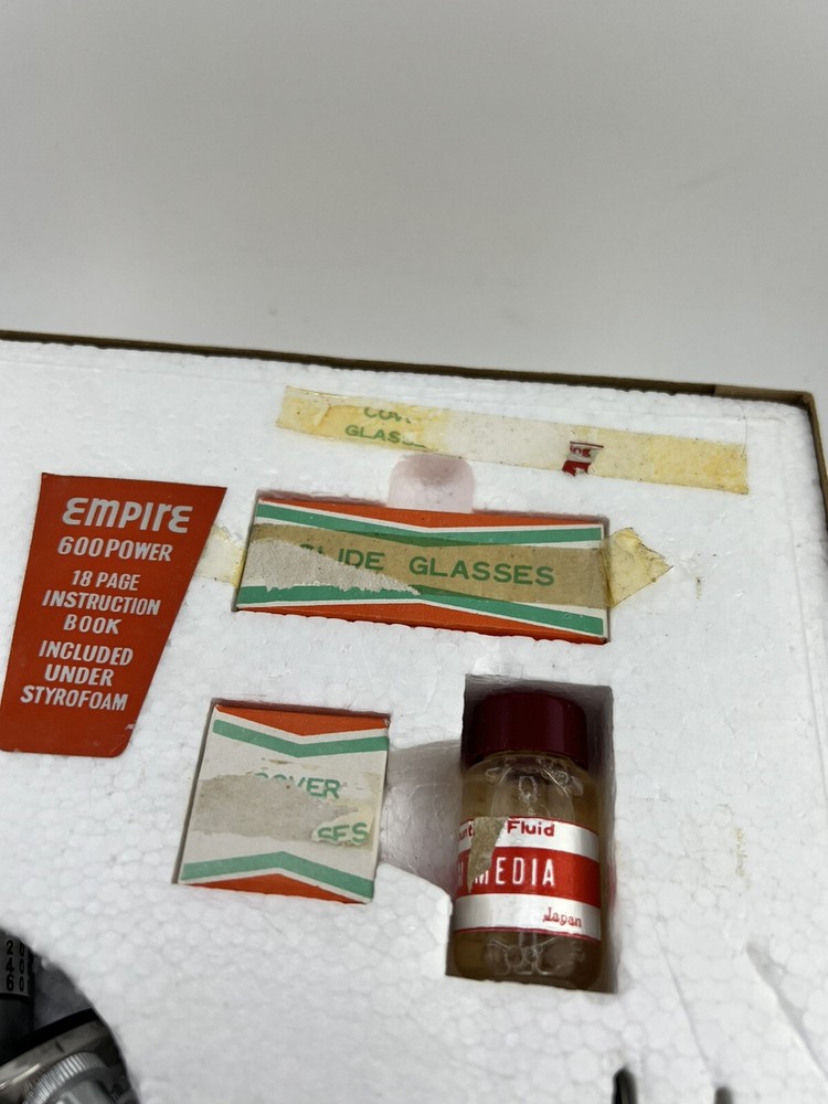 Vintage 1968 Jason Empire Microscope Set Model 654 600 Power Missing Tool READ!!