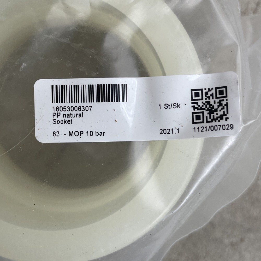 2 PPN SOCKET COUPLING 63MM POLYPURE AGRU