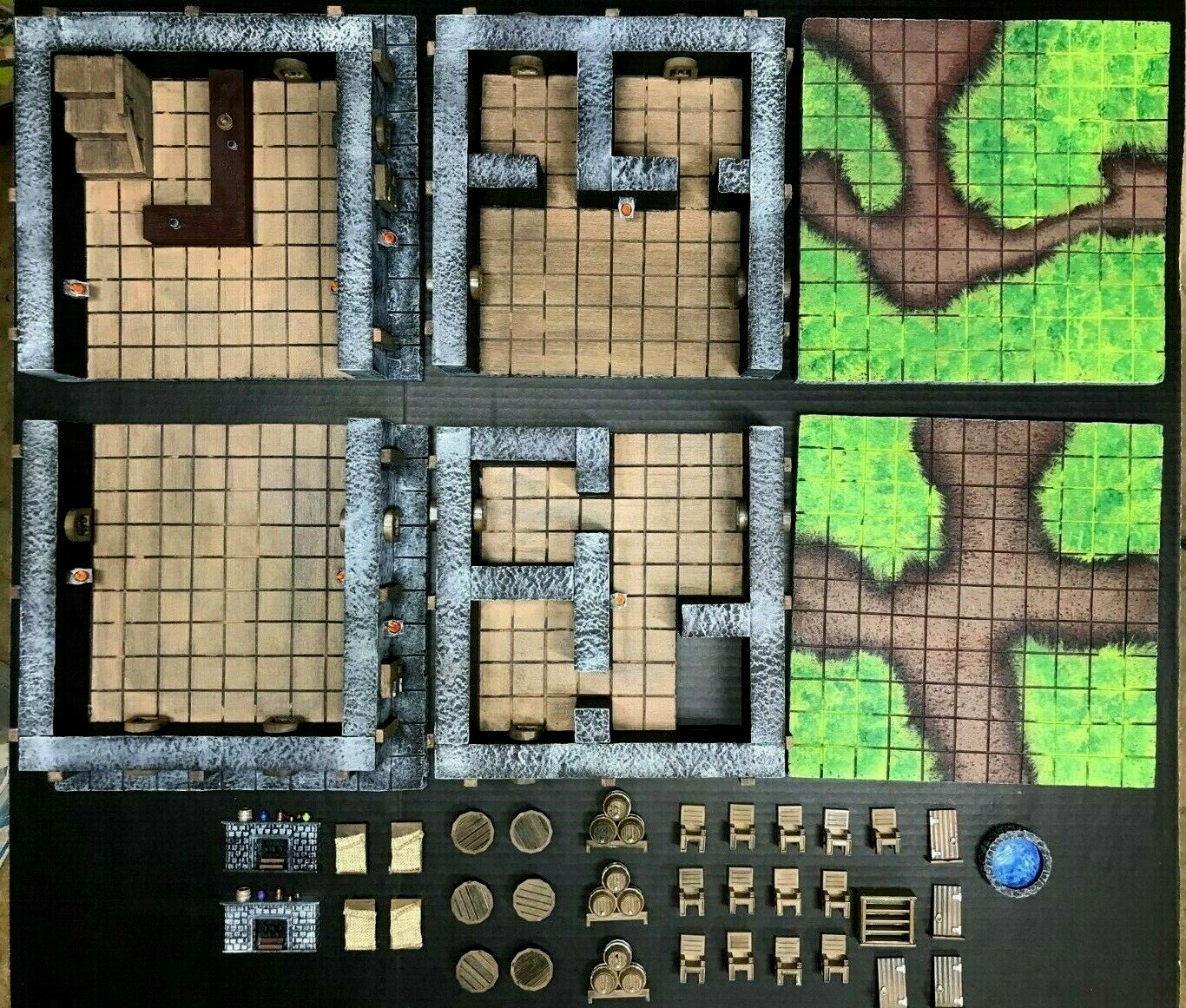 Tavern Inn Terrain Modular Set 28mm RPG Terrain for D&D