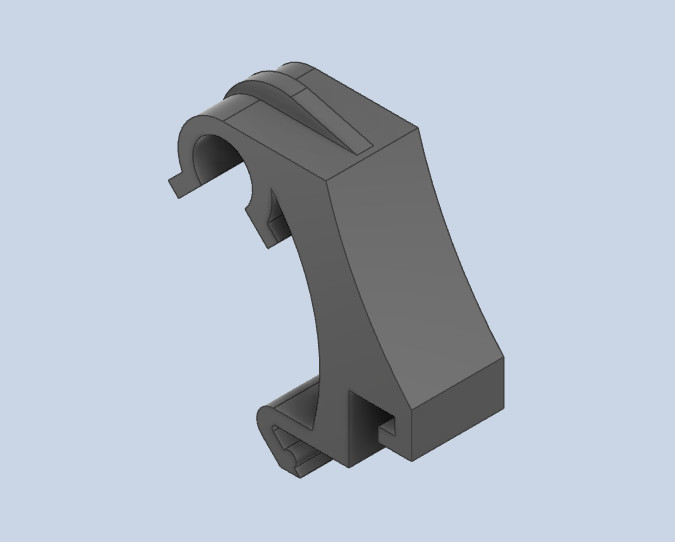 3D PRINTED UNDERCOVER FLEX CLIP PART 351S0051-C BLACK 4 PACK
