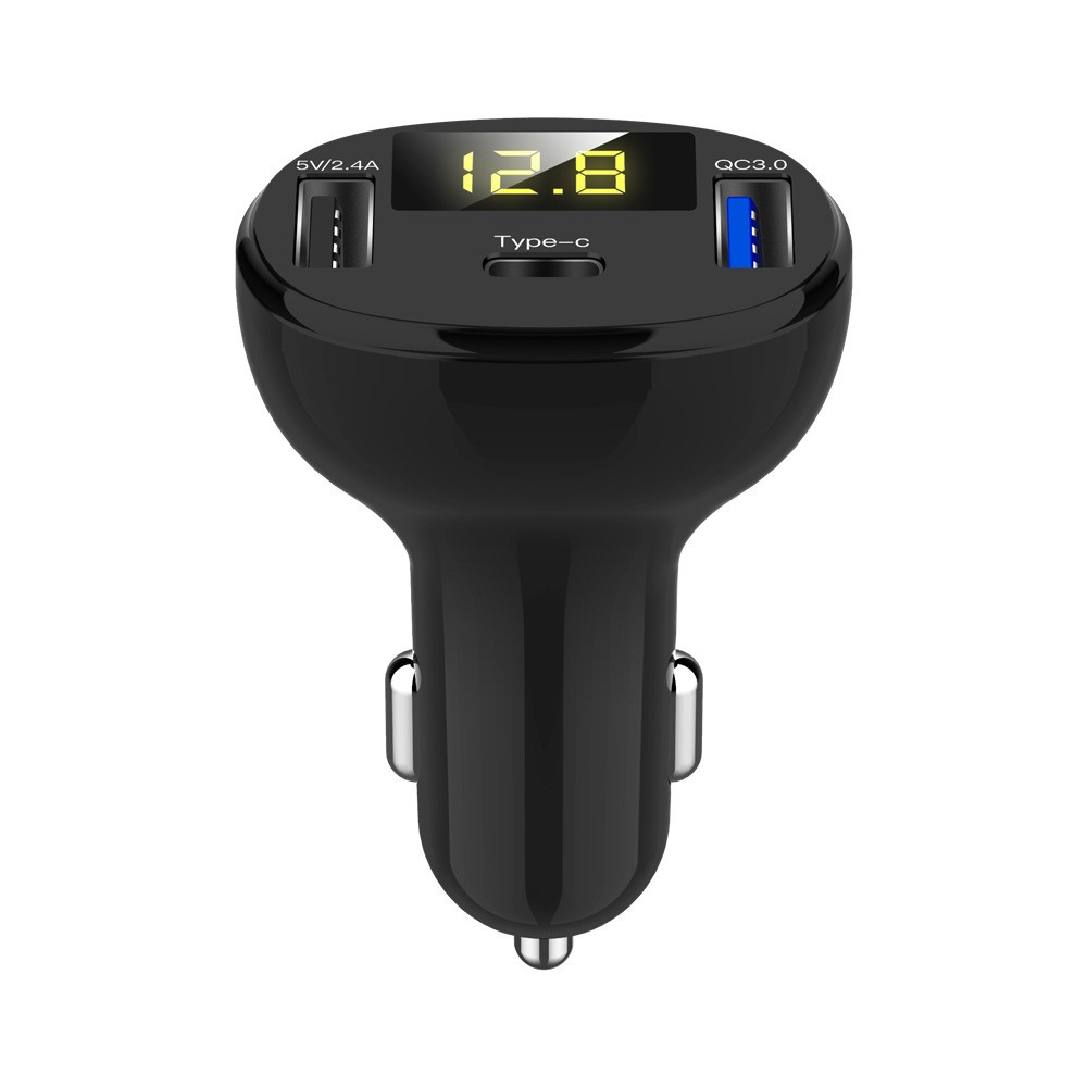 PC+ABS Type-C PD & USB & QC3.0 Mobile Devices Car Charger Dock Smart Charging B