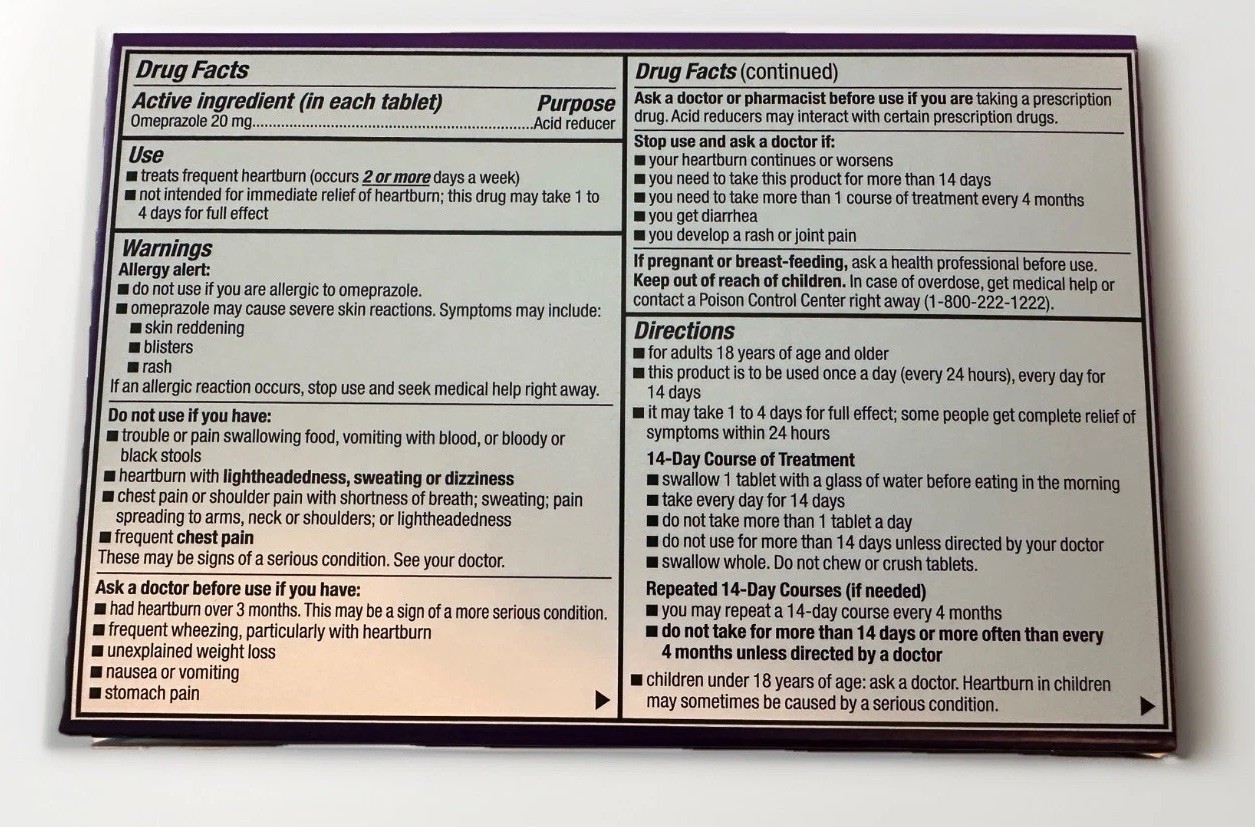 8 Pack-Omeprazole Delayed Release Tablets 20 mg, Acid Reducer, Treats Heartburn