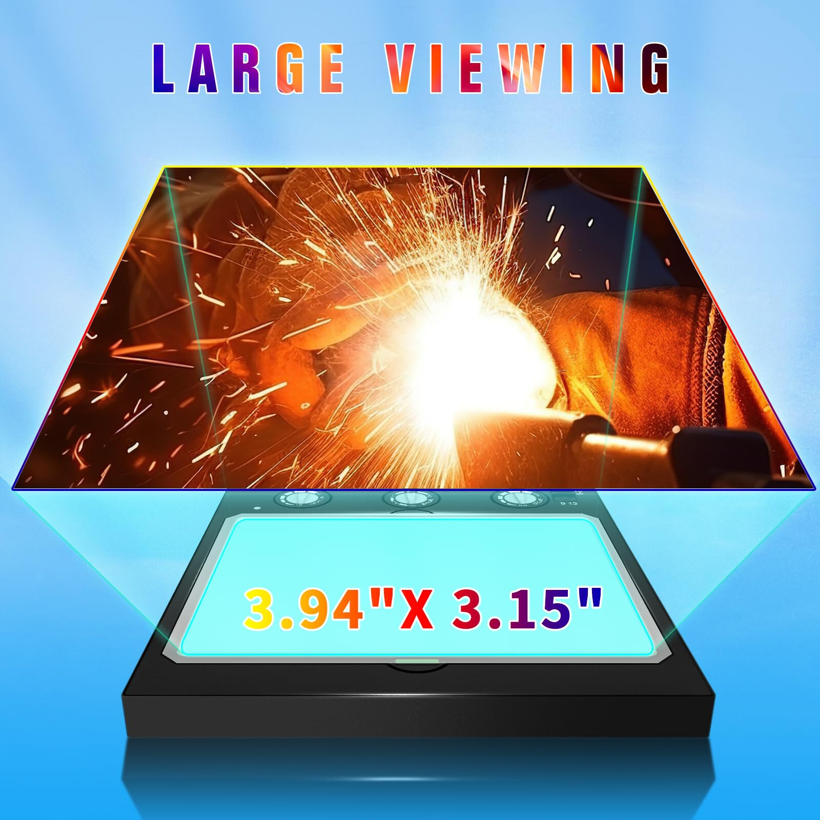 TRQWH True Color Auto Darkening Welding Lens 4 Arc Sensor Shade 4/5-13