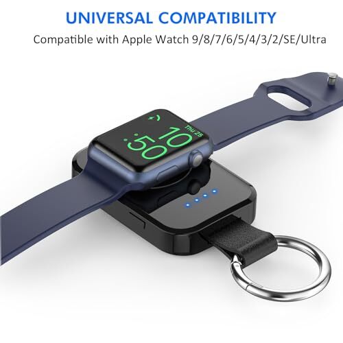 Portable Wireless Charger for Apple Watch Series Black