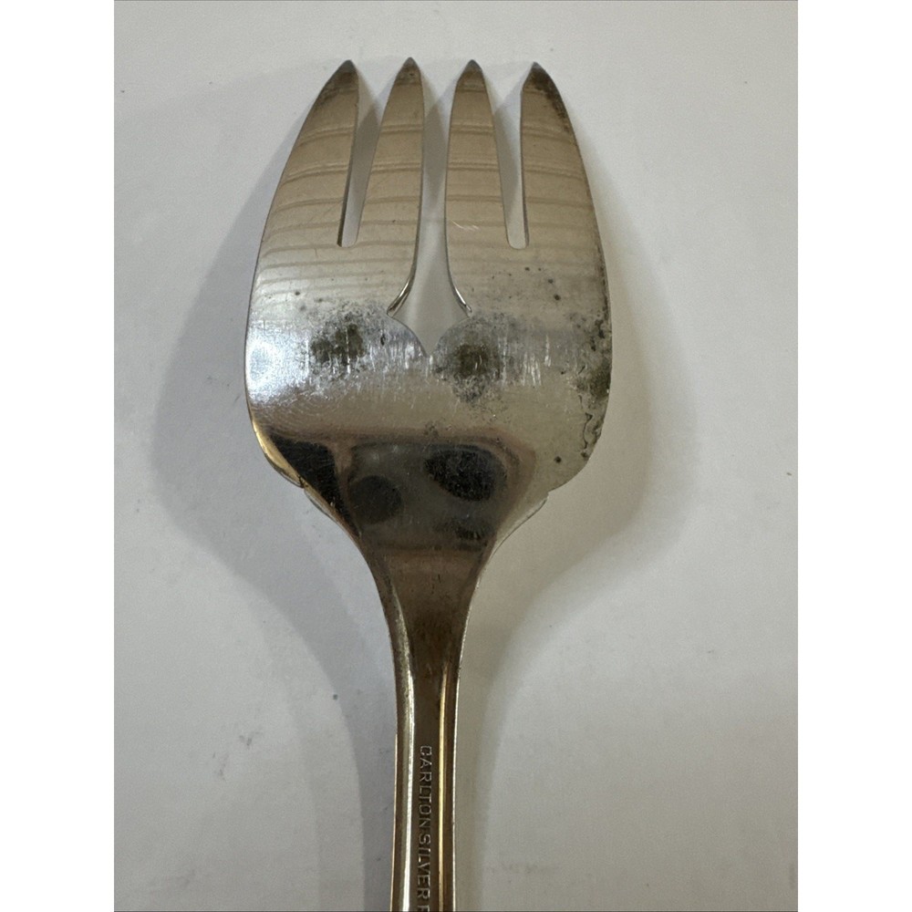 Oneida Carlton Silverplate 1938 La Rose Serving Fork 8.5”