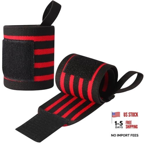 Wrist Support Straps & Lifting Straps, Ultra-Elastic Adjustable Design,