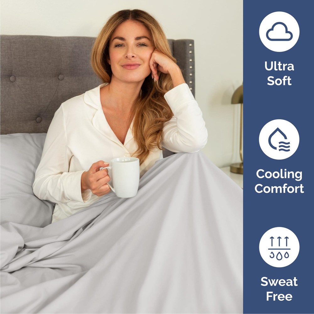 Queen Size 4 Piece Sheet Set - Comfy Breathable Cooling Bed Sheets Set - Hot...