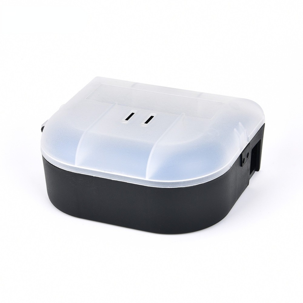 4-Pack Poison Bait Boxes: Transparent & Practical