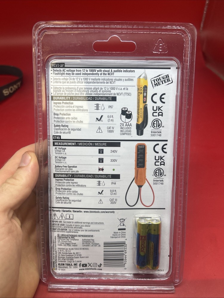 NEW Klein Tools NCVT-3PKIT Electrical Test Kit W/ Flashlight AC/DC Voltage #LB