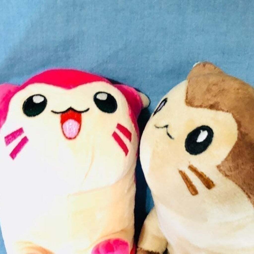 (2)NEW Pokemon Furret Plush Pink/Brown Set Ferret Bendable 18in Toy Plush Animal